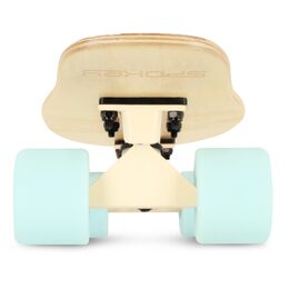 Spokey WOO-FISH Dřevěný pennyboard 56 x 15 cm, ABEC7, světle modrý