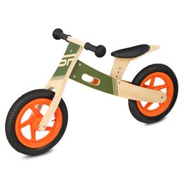 Spokey WOO-RIDE DUO Dětské dřevěné odrážedlo 2v1, khaki