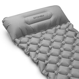 Spokey AIR BED PILLOW Nafukovací matrace s polštářkem 190x60x6 cm, šedá