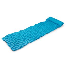 Spokey AIR BED PILLOW BIG Nafukovací matrace s polštářkem 213x62x6 cm, modrá