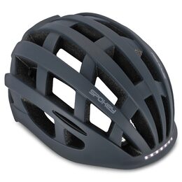 Spokey POINTER PRO Cyklistická přilba pro dospělé s LED blikačkou a blinkry, 55-58 cm, černá