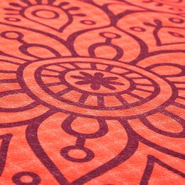 Spokey MANDALA podložka na cvičení lososová 4 mm, vč. popruhu, 180 x 60 cm