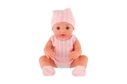 Teddies Panenka miminko 30 cm pevné tělo na baterie se zvukem 6ks v boxu