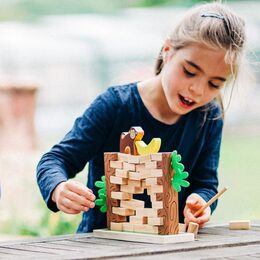 Bigjigs Toys Dřevěná motorická hra Padající džungle