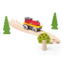 Bigjigs Rail Elektrická lokomotiva Červený silák