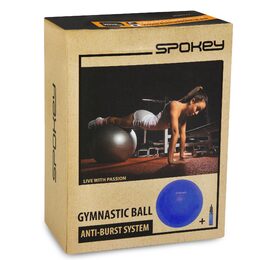 Spokey FITBALL III Gymnastický míč 75 cm včetně pumpičky, modrý