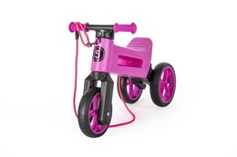 Odrážedlo FUNNY WHEELS Rider SuperSport fialové 2v1, výška sedla 28/30cm nosnost 25kg 18m+ v sáčku