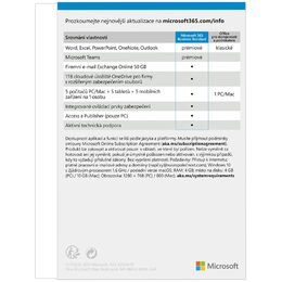 Microsoft 365 Business St. P8 Mac/Win CZ