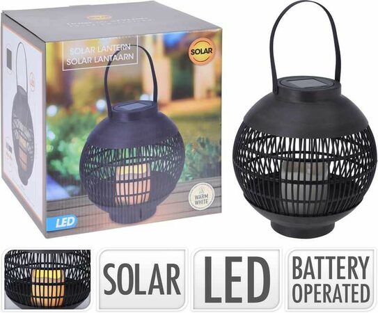 PROGARDEN Lucerna solární s LED svíčkou 22 x 23 cm KO-CX2100090