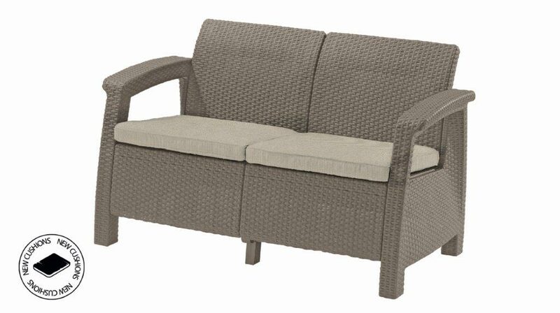 Zahradní nábytek Keter Corfu love seat dvousedačka cappucccino