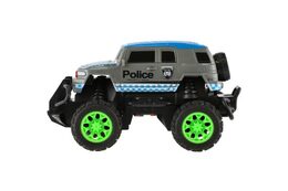 Teddies Auto RC policie terénní plast 16cm na baterie v krabici 19x14x13cm