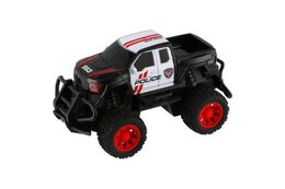 Teddies Auto RC policie terénní pick up plast 16cm na baterie v krabici 19x14x13cm