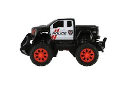 Teddies Auto RC policie terénní pick up plast 16cm na baterie v krabici 19x14x13cm