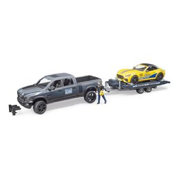 Bruder Terénní auto RAM se sportovním vozem a figurkou