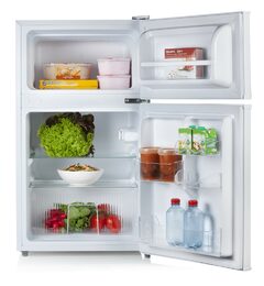Lednice s mrazákem nahoře - bílá - Primo PR102FR, Objem chladničky: 61 l