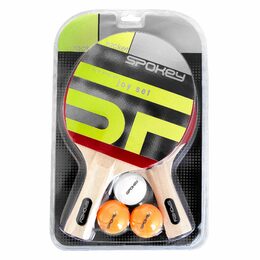 Spokey JOY SET-Sada pingpong, 2 pálky, 3 míčky,  rovná rukojeť