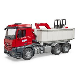 Bruder Mercedes Benz Arocs kontejner s minibagrem