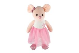 Myš/Myška baletka plyš 44cm růžová v sáčku 0+
