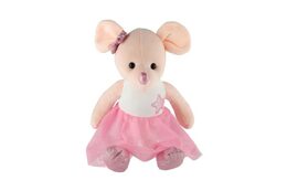 Myš/Myška baletka plyš 44cm růžová v sáčku 0+