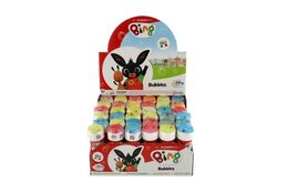 Bublifuk 60ml Králíček Bing mix barev v plastové lahvičce 4x11cm 36 ks v boxu