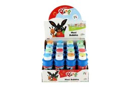Bublifuk 175ml Králíček Bing mix barev v plastové lahvičce 6x14cm 16 ks v boxu