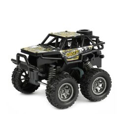 Auto monster truck mini plast 9x7cm odpružené na zpětné natažení 3 barvy 12ks v boxu