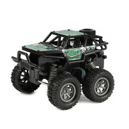 Auto monster truck mini plast 9x7cm odpružené na zpětné natažení 3 barvy 12ks v boxu