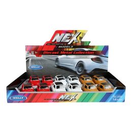 Auto Welly Fiat 500 classic kov/plast 11cm na zpětné natažení 4 barvy 12 ks v boxu