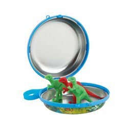 Peněženka na klíče dinosaurus kov/plast 8cm 2 barvy 12ks v boxu
