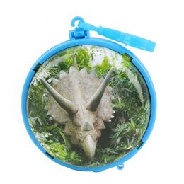 Peněženka na klíče dinosaurus kov/plast 8cm 2 barvy 12ks v boxu