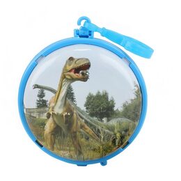 Peněženka na klíče dinosaurus kov/plast 8cm 2 barvy 12ks v boxu