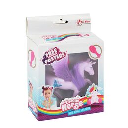 Jednorožec/kůň s křídly česací s hřebenem plast 12cm 3 barvy v krabičce 12x16,5x4cm 12ks v boxu
