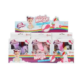 Jednorožec/kůň s křídly česací s hřebenem plast 12cm 3 barvy v krabičce 12x16,5x4cm 12ks v boxu