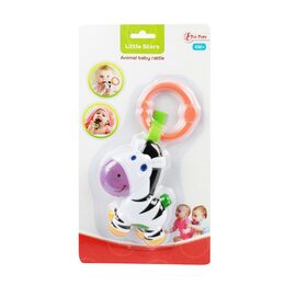 Chrastítko/Kousátko zvířátko plast 19cm 2 druhy na kartě 4m+