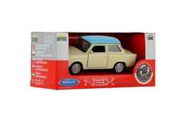 Auto Welly Trabant 601 Klasic kov/plast 11cm 1:34-39 na volný chod 4 barvy v krabičce 15x7x7cm
