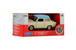 Auto Welly Trabant 601 Klasic kov/plast 11cm 1:34-39 na volný chod 4 barvy v krabičce 15x7x7cm