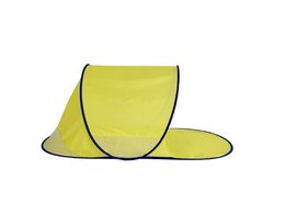 Stan plážový s UV filtrem 140x70x62cm samorozkládací polyester/kov ovál žlutý v látkové tašce