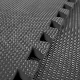 Spokey SCRAB-Podložka puzzle pod fitness vybavení, 1,2 cm_černá 4 kusy 61x61 cm
