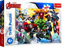 Puzzle Síla Avengers/Disney Marvel The Avengers 100 dílků 41x27,5cm v krabici 29x19x4cm