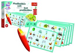 Malý objevitel Předškolákův svět + kouzelná tužka edukační společenská hra v krabici 33x23x6cm