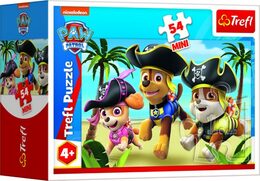 Minipuzzle 54 dílků Paw Patrol/Tlapková Patrola 4 druhy v krabičce 9x6x3cm 40ks v boxu