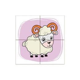 Dino Zvířata 4 dřevěné kostky