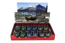 Teddies Kinsmart auto Jeep Wrangler Camo 12,5cm kov na zpětné natažení