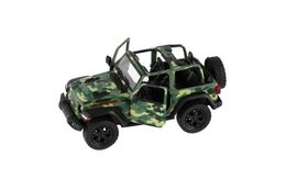 Teddies Kinsmart auto Jeep Wrangler Camo 12,5cm kov na zpětné natažení