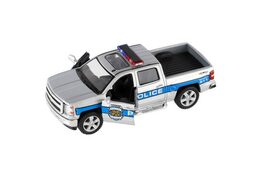 Teddies Kinsmart auto Chevrolet Silverado policie hasiči 12,5cm kov na zpětné na