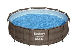 Bazén s filtrací Bestway Steel Pro Max Rattan 3,66 x 1 m 56709