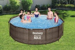 Bazén s filtrací Bestway Steel Pro Max Rattan 3,66 x 1 m 56709