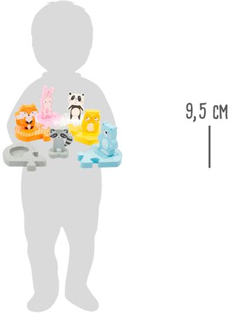 Small Foot Dřevěné vkládací puzzle zvířátka Poškozený obal