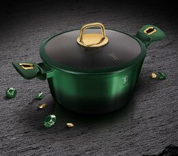 BERLINGERHAUS Kastrol s poklicí a titanovým povrchem 24 cm Emerald Collection BH-6058