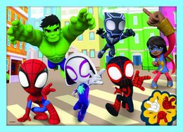 Puzzle 4v1 Spidey a jeho úžasní přátelé/Disney Marvel v krabici 28x28x6cm